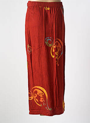 Jupe longue imprimé fantaisie orange GARUDA GARUZO femme
