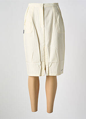 Jupe mi-longue coupe droite beige LES MARINS DE JAC JAC femme