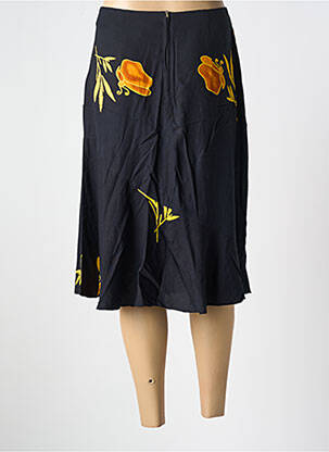 Jupe mi-longue coupe évasée noir GARUDA GARUZO femme
