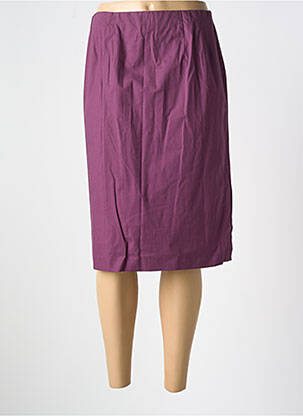 Jupe mi-longue coupe droite violet PANDOLFI femme