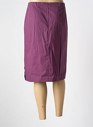 Jupe mi-longue coupe droite violet PANDOLFI femme