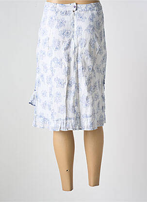 Jupe mi-longue coupe droite bleu JAC JAC femme