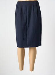 Jupe mi-longue coupe droite bleu PANDOLFI femme
