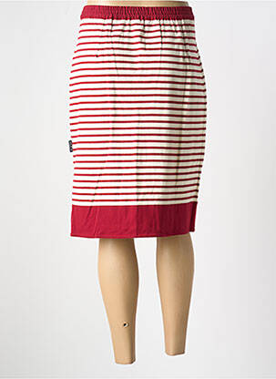 Jupe mi-longue coupe droite rouge LES MARINS DE JAC JAC femme