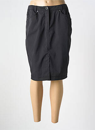 Jupe mi-longue coupe droite noir STEILMANN femme