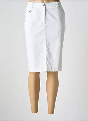 Jupe mi-longue taille normale blanc STEILMANN femme