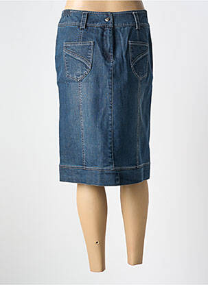 Jupe mi-longue taille normale bleu LES MARINS DE JAC JAC femme