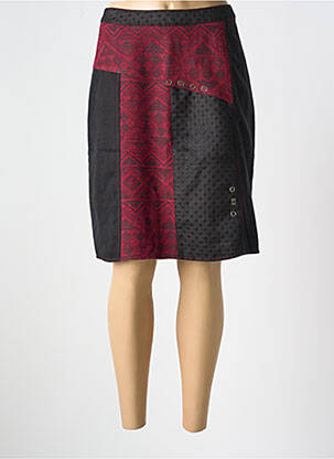 Jupe mi-longue coupe droite noir FIGURE LIBRE femme