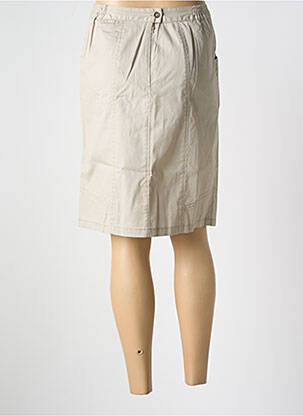 Jupe mi-longue coupe droite beige EVER EASY BY JAC JAC femme