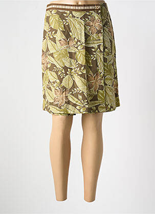 Jupe short tissage popeline vert JAC JAC femme
