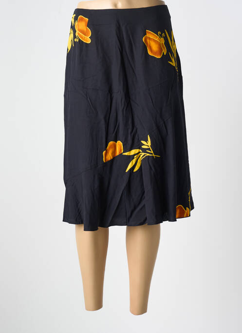 Jupe mi-longue coupe évasée noir GARUDA GARUZO femme