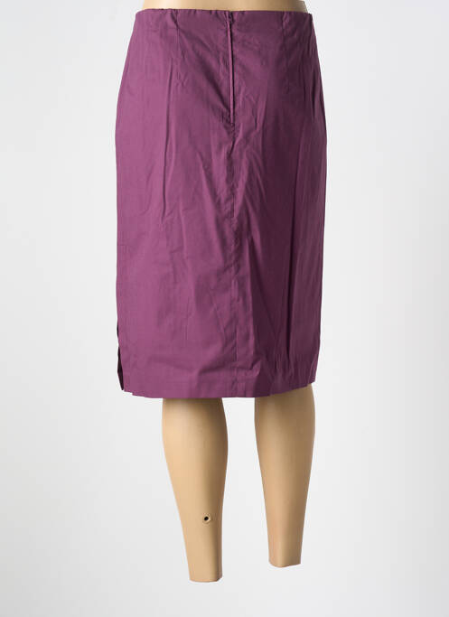 Jupe mi-longue coupe droite violet PANDOLFI femme