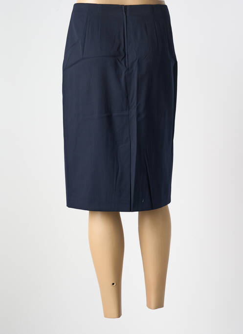 Jupe mi-longue coupe droite bleu PANDOLFI femme