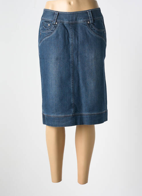 Jupe mi-longue taille normale bleu LES MARINS DE JAC JAC femme
