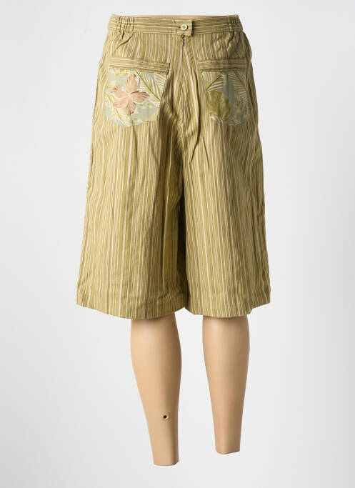 Jupe short tissage popeline vert JAC JAC femme