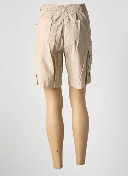 Bermuda tissage popeline taille normale beige EVER EASY BY JAC JAC femme