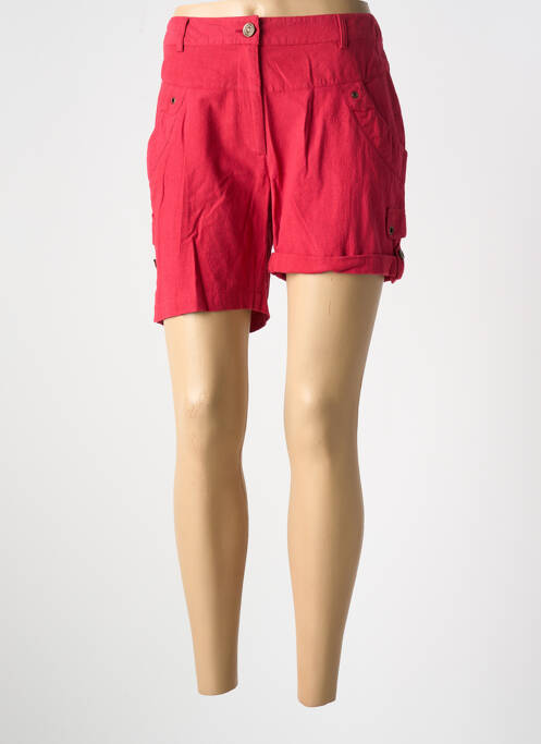 Short fermeture zippée sous rabat boutonné taille normale rouge LES MARINS DE JAC JAC femme