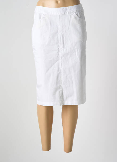 Jupe mi-longue blanc AGATHE & LOUISE pour femme