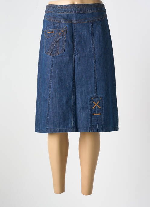 Jupe mi-longue bleu JAC JAC pour femme
