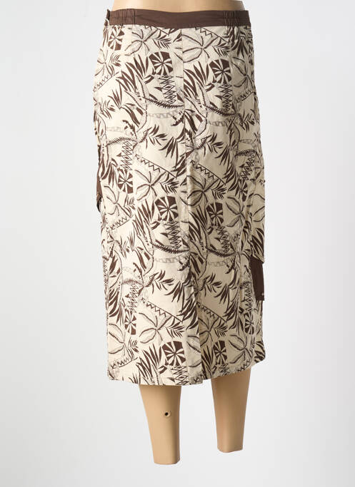 Jupe mi-longue marron JAC JAC pour femme