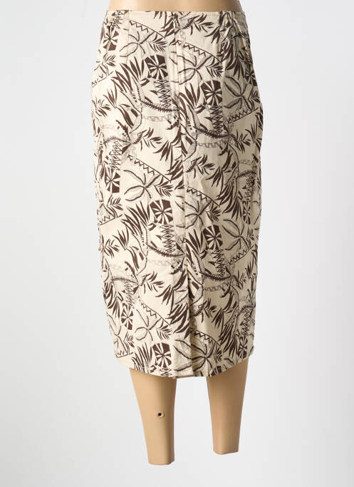 Jupe mi-longue marron JAC JAC pour femme