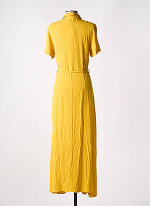 Robe longue manches courtes manches courtes jaune ZILCH femme