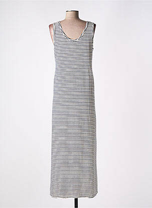 Robe longue sans manche sans manche bleu POU NOU femme