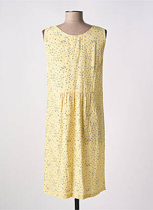 Robe mi-longue coupe fluide sans manche jaune ZILCH femme