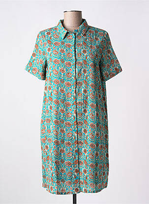 Robe courte manches courtes manches courtes bleu LA FIANCÉE femme