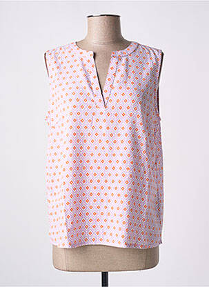 Blouse tissage popeline sans manche violet CREAM femme