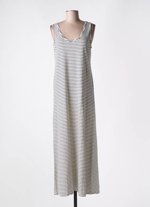 Robe longue sans manche sans manche bleu POU NOU femme