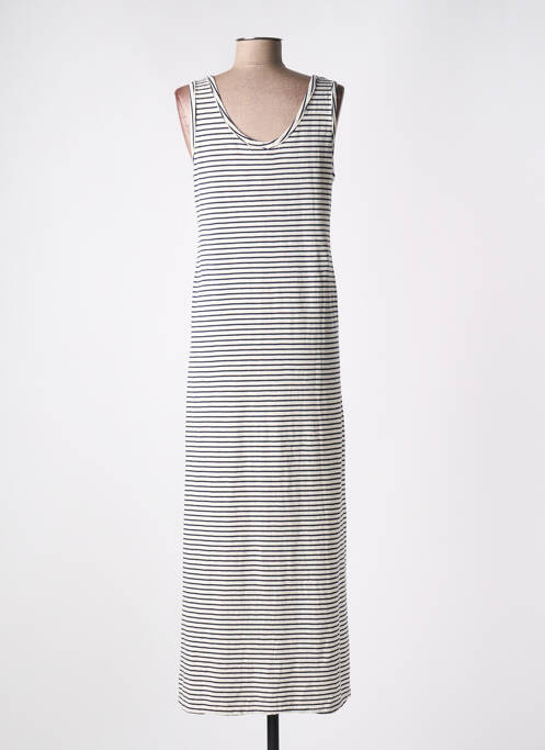 Robe longue sans manche sans manche bleu POU NOU femme