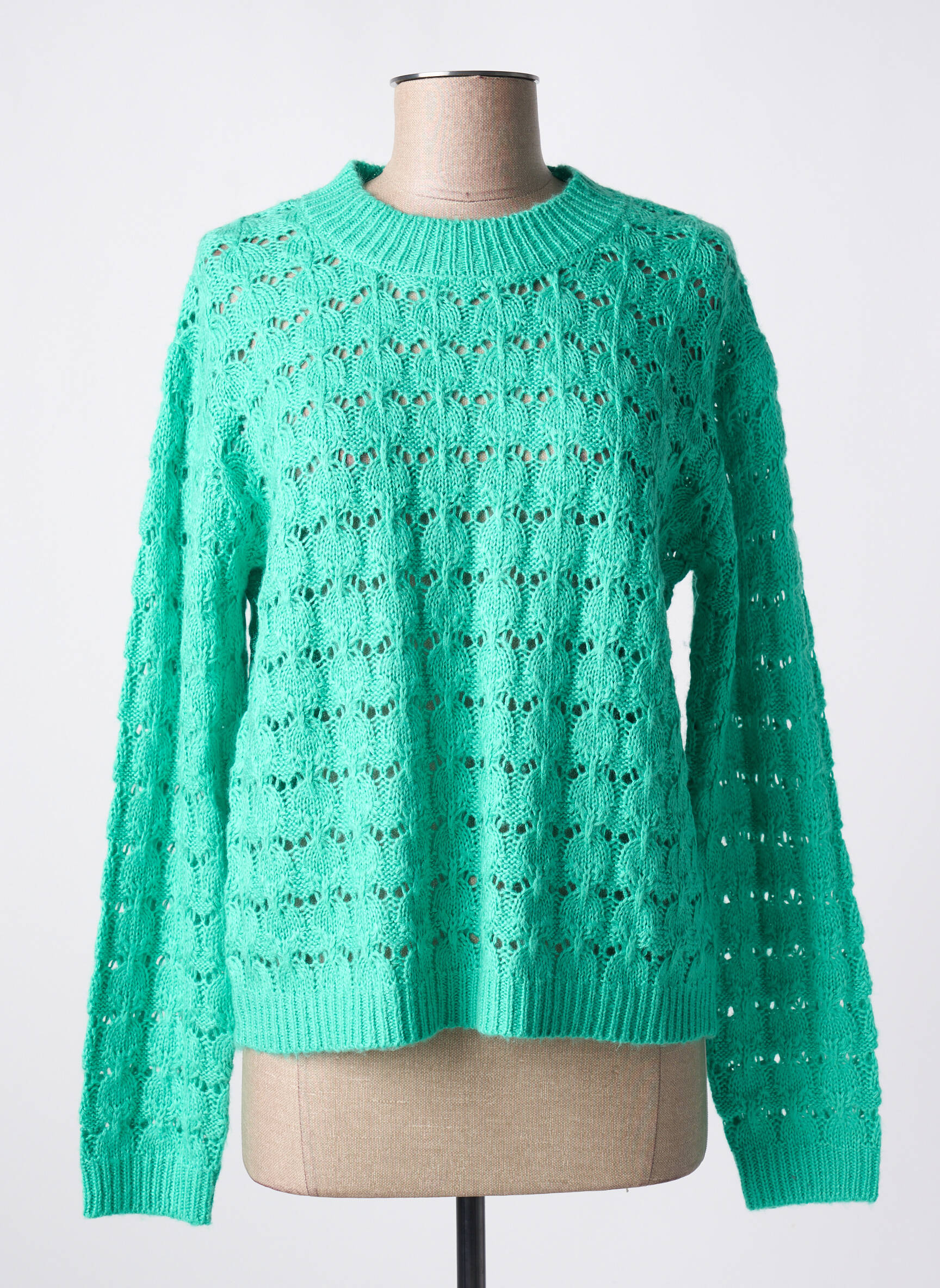 Pull Maille Ajourée Vert Kaffe Femme 2529824-vert00 Modz