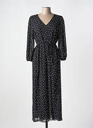 Robe longue manches longues manches longues noir KAFFE femme