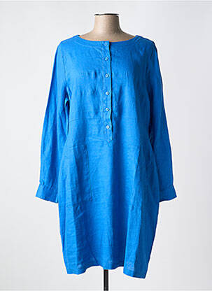 Robe mi-longue manches longues manches longues bleu ZILCH femme