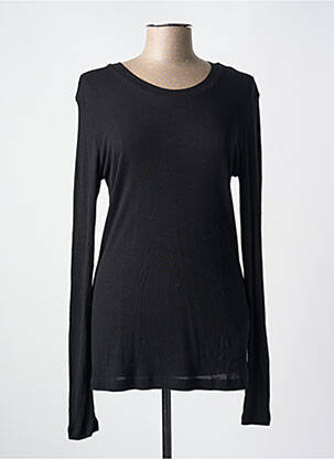 Top coupe cintrée manches longues noir KAFFE femme
