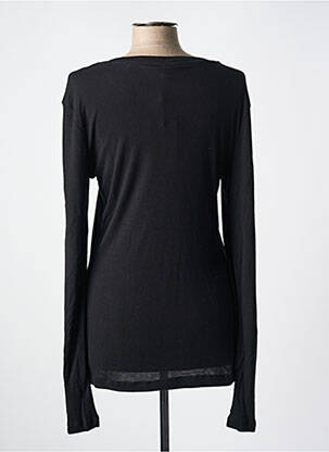 Top coupe cintrée manches longues noir KAFFE femme