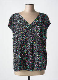 Blouse imprimé fantaisie manches courtes noir BLUTSGESCHWISTER femme