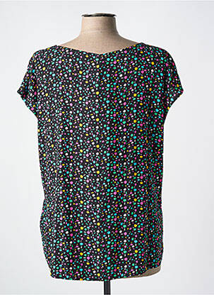 Blouse imprimé fantaisie manches courtes noir BLUTSGESCHWISTER femme