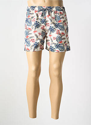 Short de bain imprimé fantaisie beige POU NOU homme