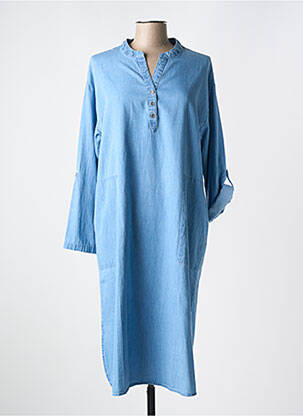 Robe mi-longue bleu CREAM pour femme