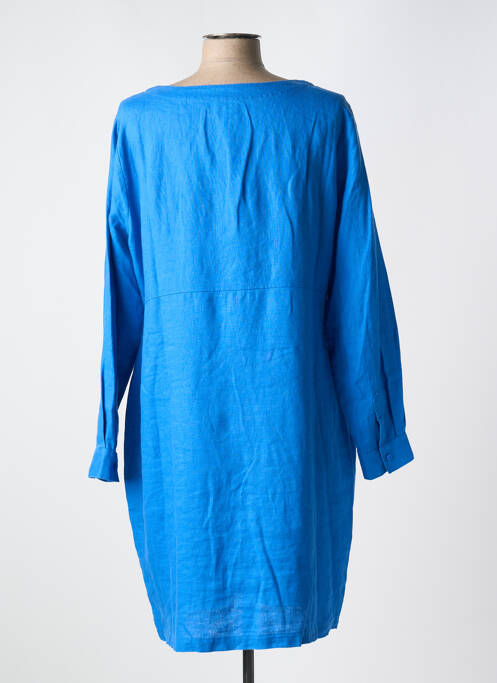 Robe mi-longue manches longues manches longues bleu ZILCH femme