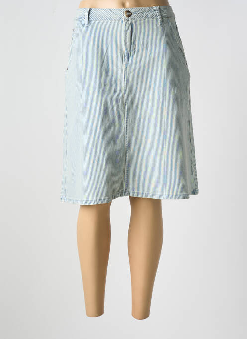 Jupe mi-longue bleu CREAM pour femme