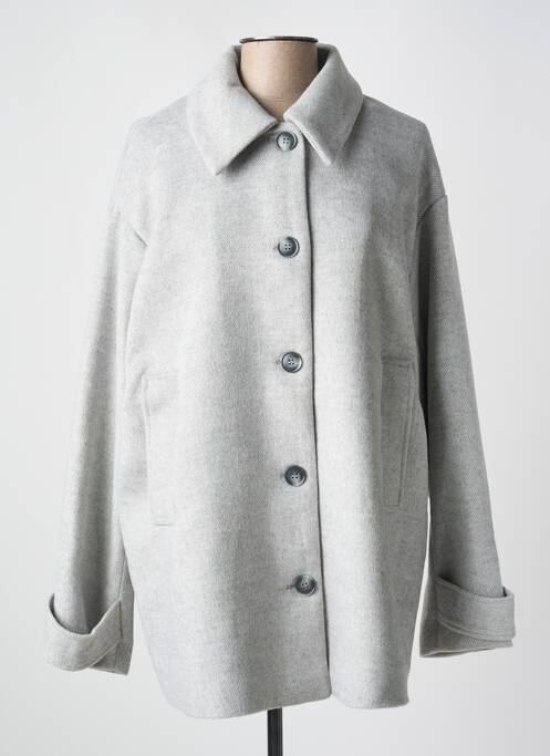 Manteau court gris KAFFE pour femme