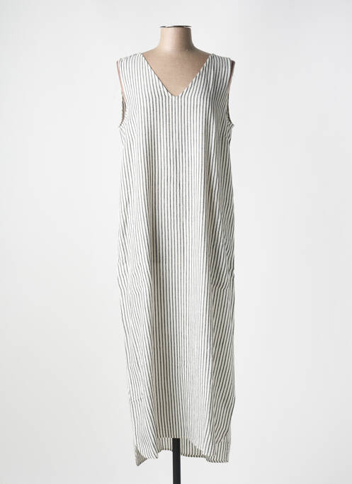 Robe longue blanc KAFFE pour femme