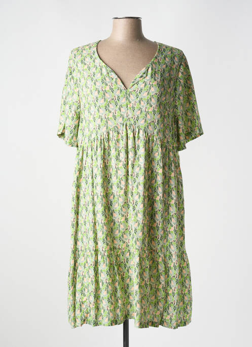 Robe mi-longue vert LA FIANCE pour femme