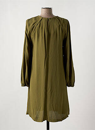 Robe mi-longue manches longues manches longues vert MANILA GRACE femme