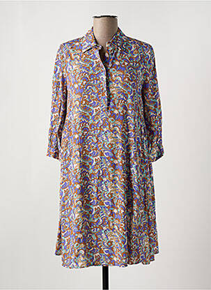 Robe courte manches longues manches longues violet ATTIC AND BARN femme