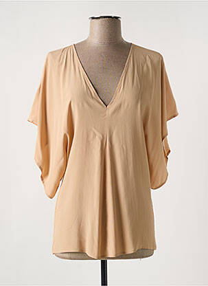 Blouse manches courtes manches courtes beige OTTOD'AME femme