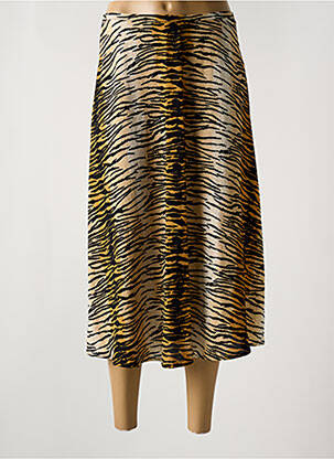 Jupe longue fermeture zippée au dos marron KING LOUIE femme